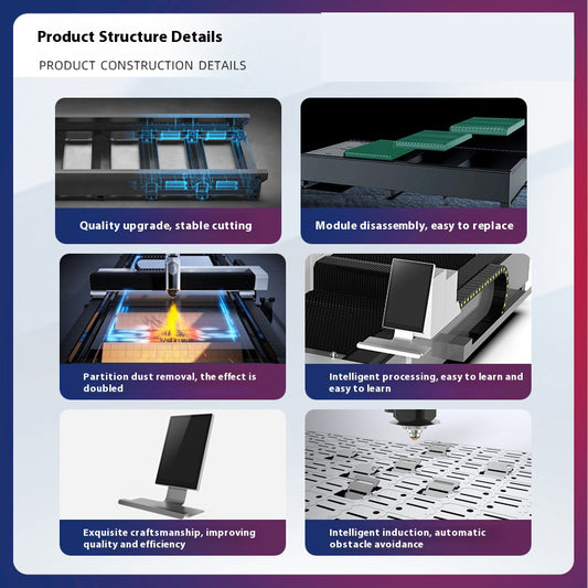 Laser cutting | Stainless steel plate cutting | Metal drilling | 1000 3000w | Closed type